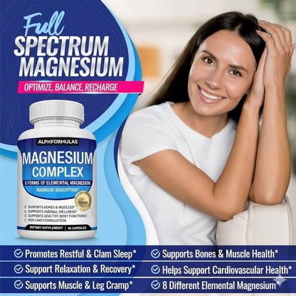 AlphaFormulas Magnesium Complex – 90 Vegetarian Capsules