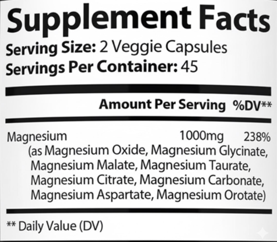 AlphaFormulas Magnesium Complex – 90 Vegetarian Capsules